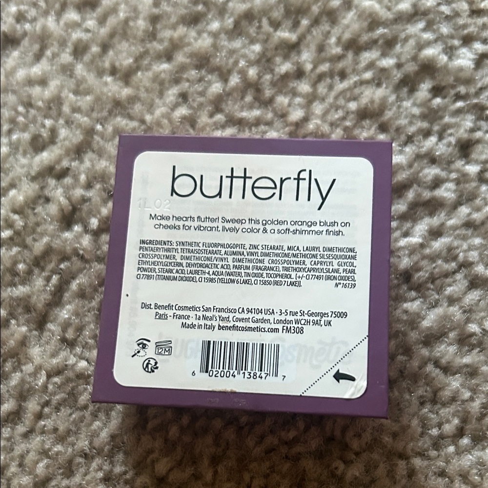 Benefit Cosmetics Wanderful World Powder Blush Butterfly Full Size Blush - Picture 2 of 3